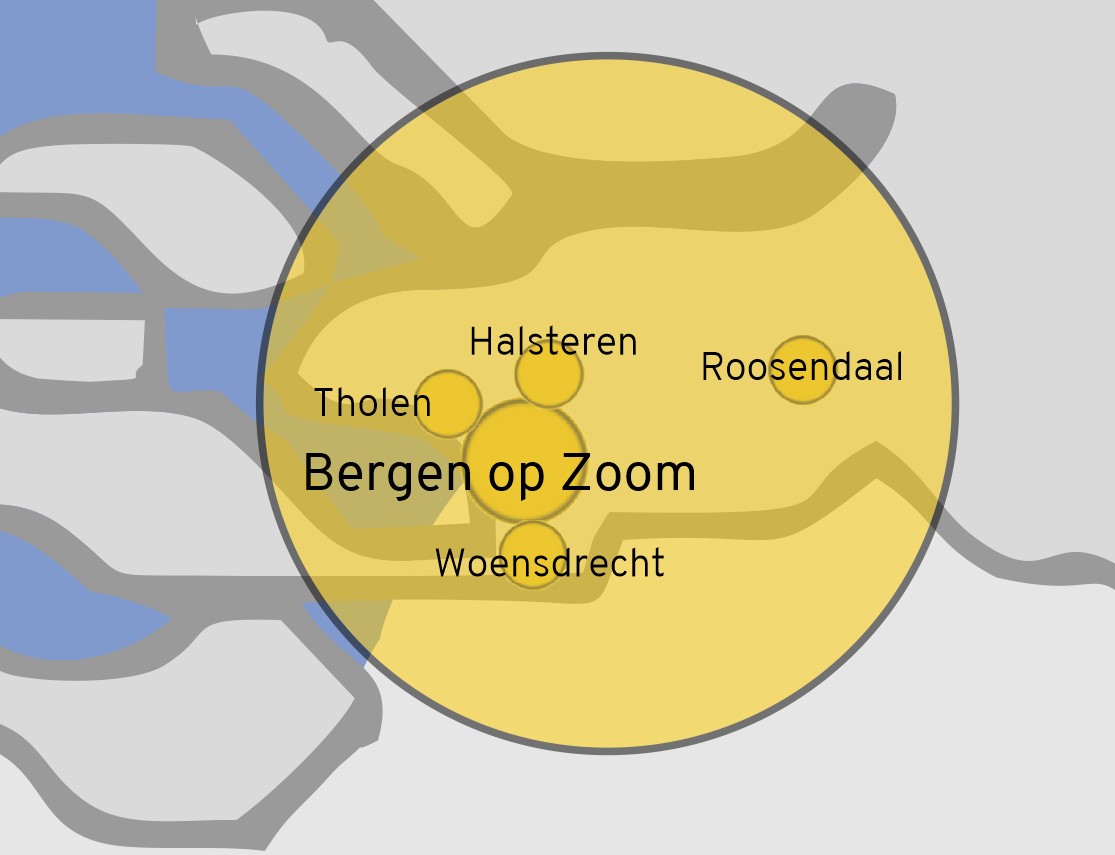 werkgebied klusjesman Bergen op Zoom en omgeving